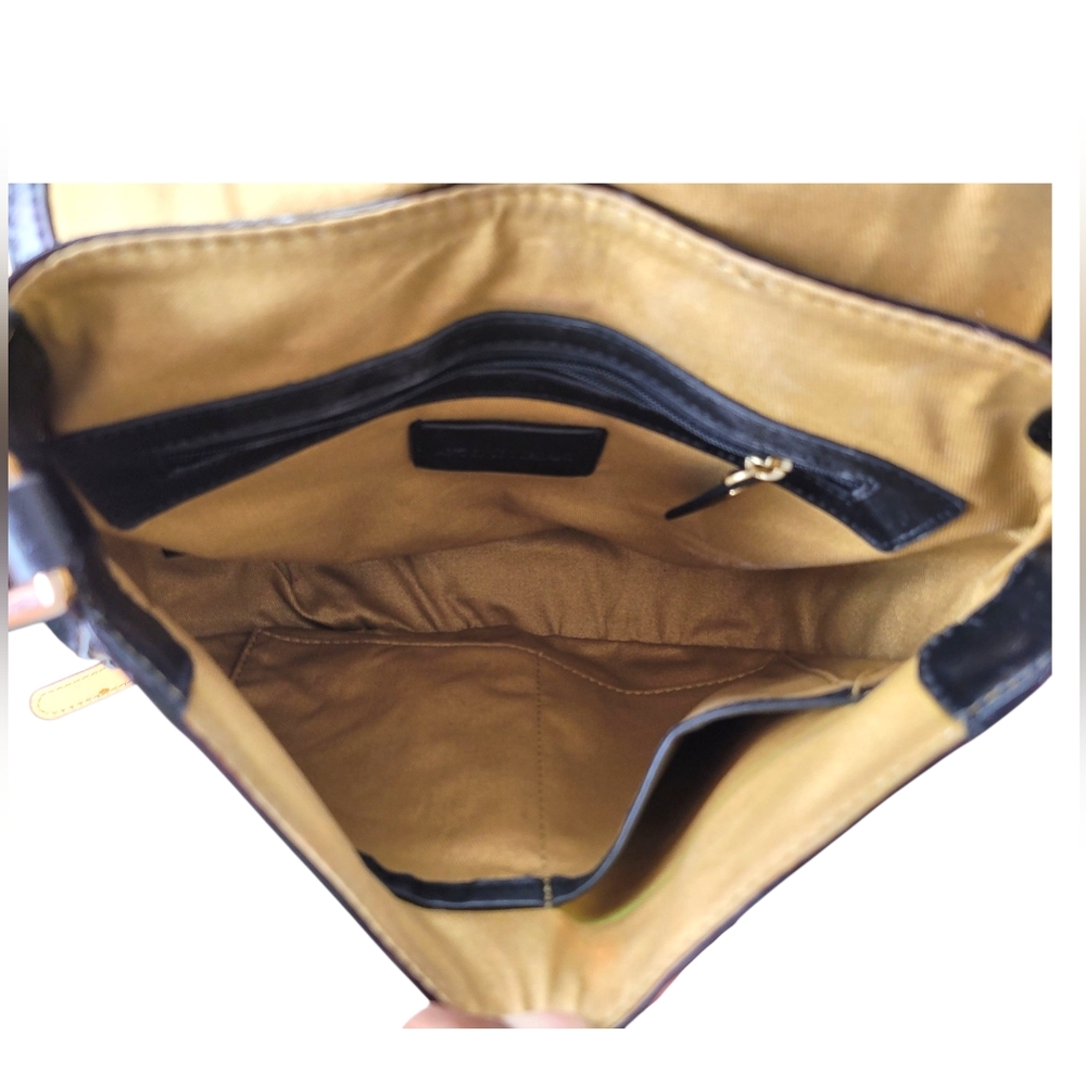 Antonio Melani Black Vintage Leather Saddle Bag - Picture 8 of 13